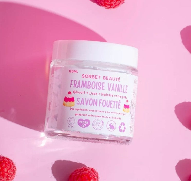 Savon fouetté Framboise Vanille