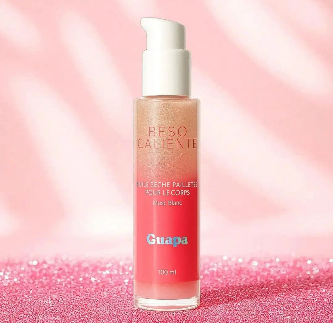 Huile sèche pailletée