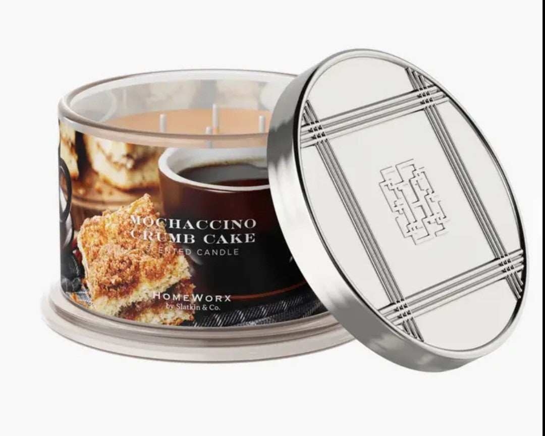 HOMEWORX Bougie parfumée à 4 mèches MOCHACCINO CRUMB CAKE