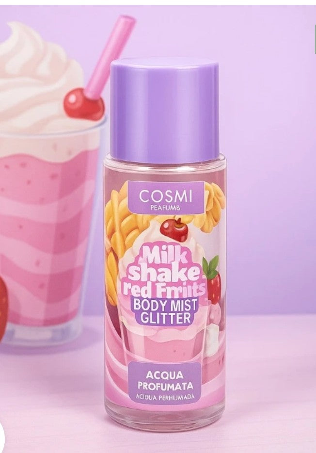 Brume paillettée Milkshake fruits rouges