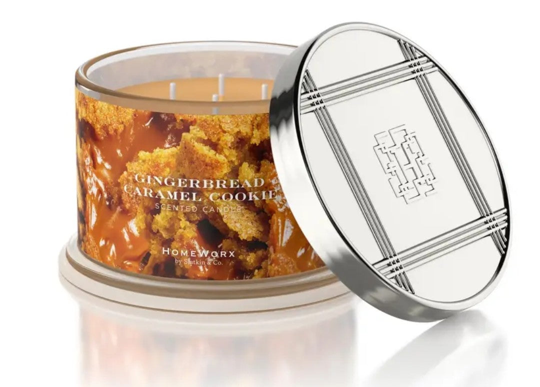 Bougie parfumée à 4 mèches

HOMEWORX 510 g GINGERBREAD CARAMEL COOKIE