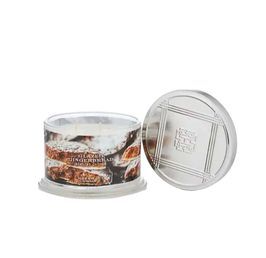 HOMEWORX Bougie parfumée à 4 mèches 510 g au bourbon et aux pacanes