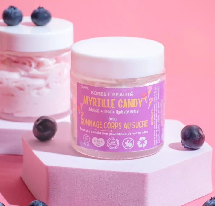 Gommage sucre Bonbon Myrtille