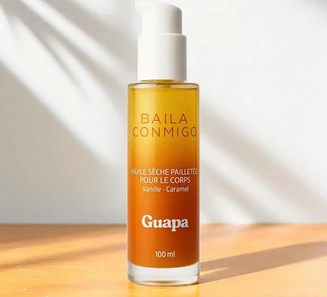 Huile sèche Pailletée Vanille Caramel