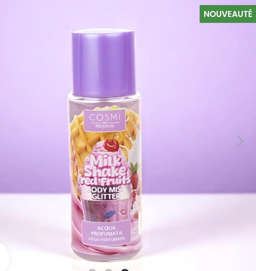 Brume paillettée Milkshake fruits rouges