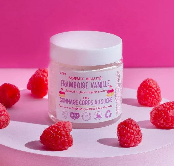 Gommage sucre Framboise Vanille