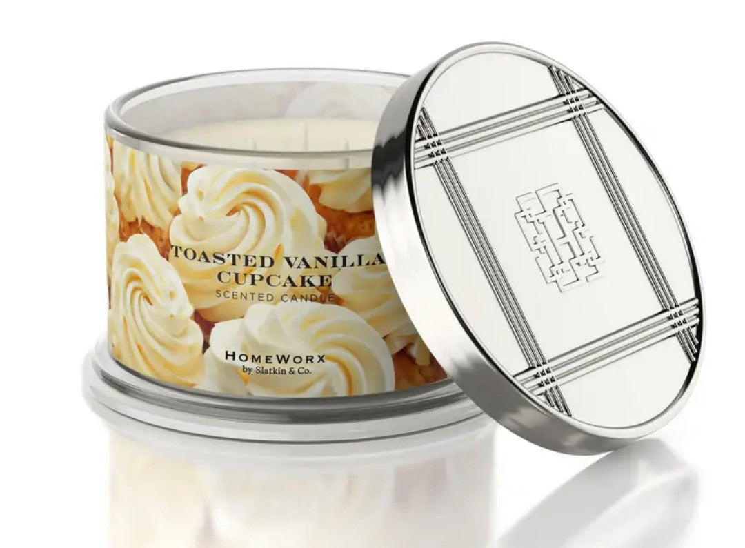Bougie parfumée à 4 mèches

HOMEWORX, 510 g, CUPCAKE À LA VANILLE GRILLÉE