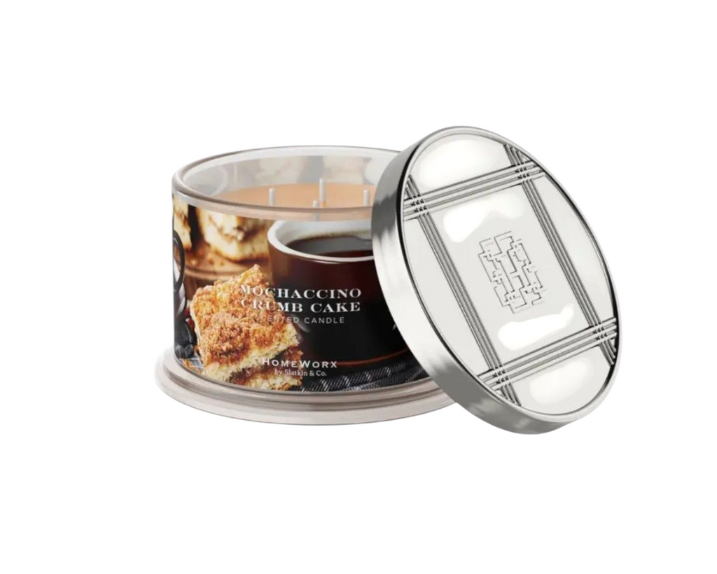 HOMEWORX Bougie parfumée à 4 mèches MOCHACCINO CRUMB CAKE